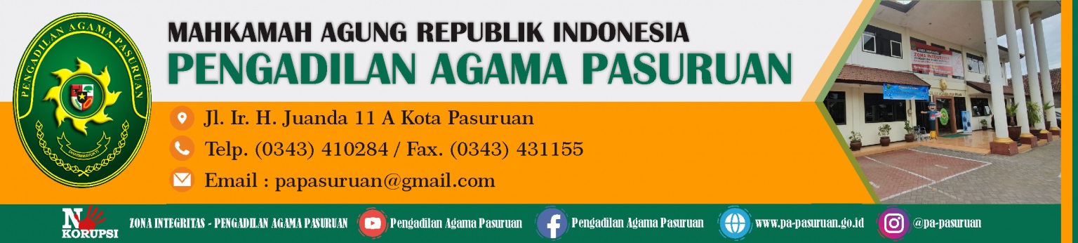 Daftar Nama Mantan Pimpinan - Pengadilan Agama Pasuruan